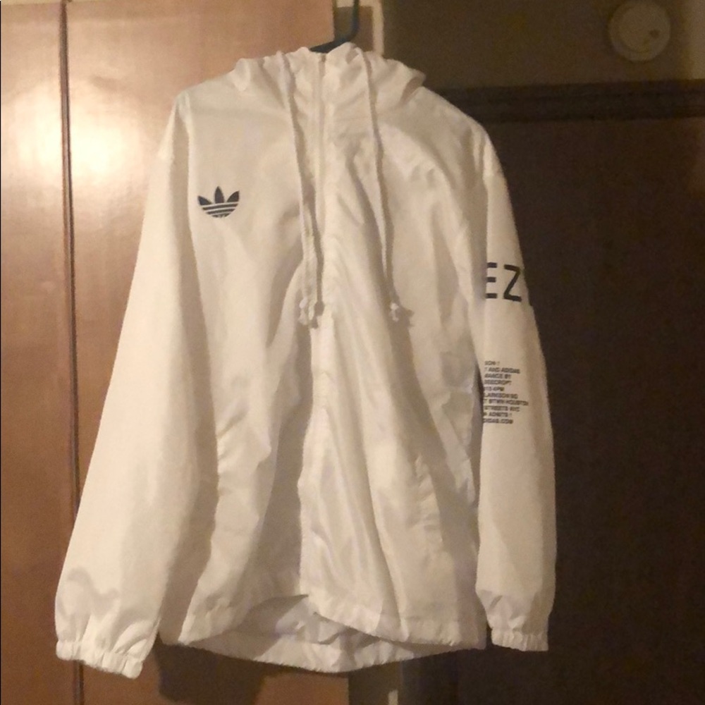 REAL Adidas white Yeezy windbreaker